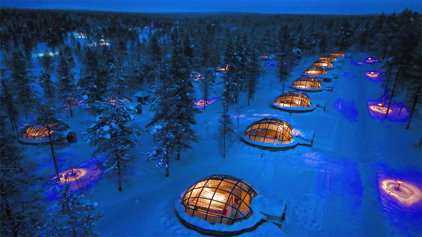 Image des logement igloos des 4 éléments.